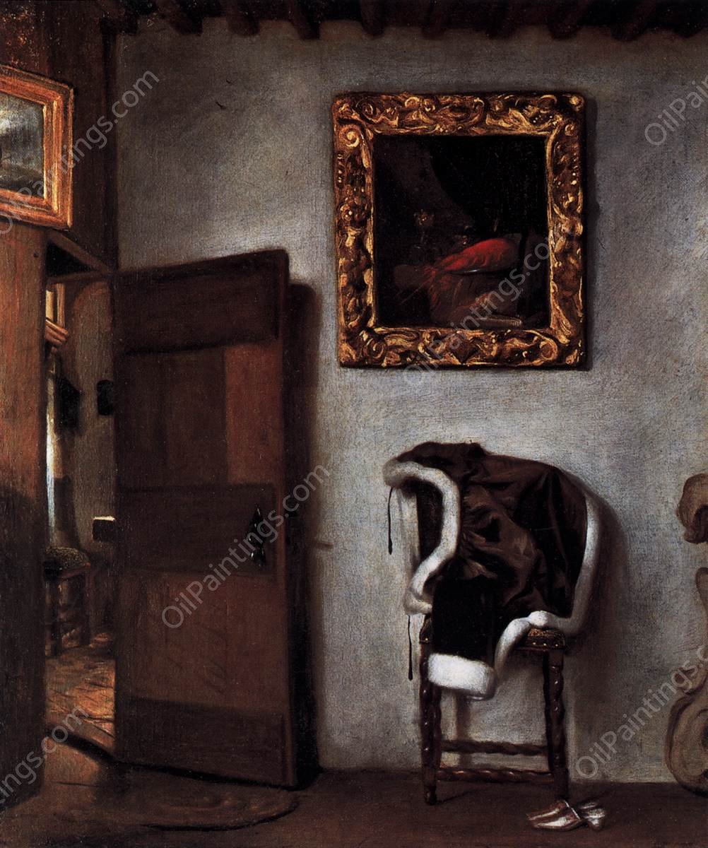 Dutch Interior by Hendrick Van Der Burch - Hand-Painted Oil Painting Reproduction