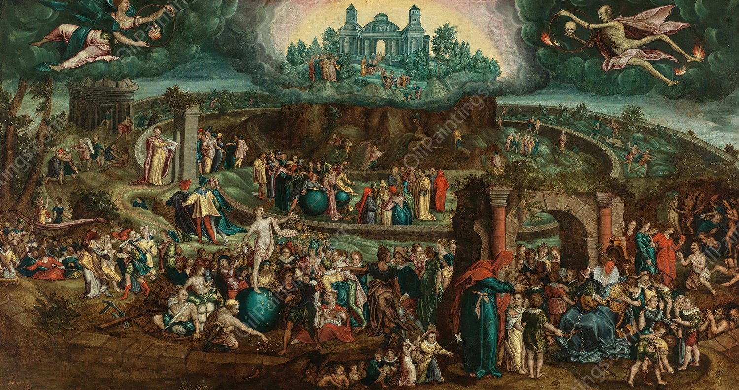 The Table of Cebes by Hendrik Goltzius - Hand-Painted Oil Painting Reproduction