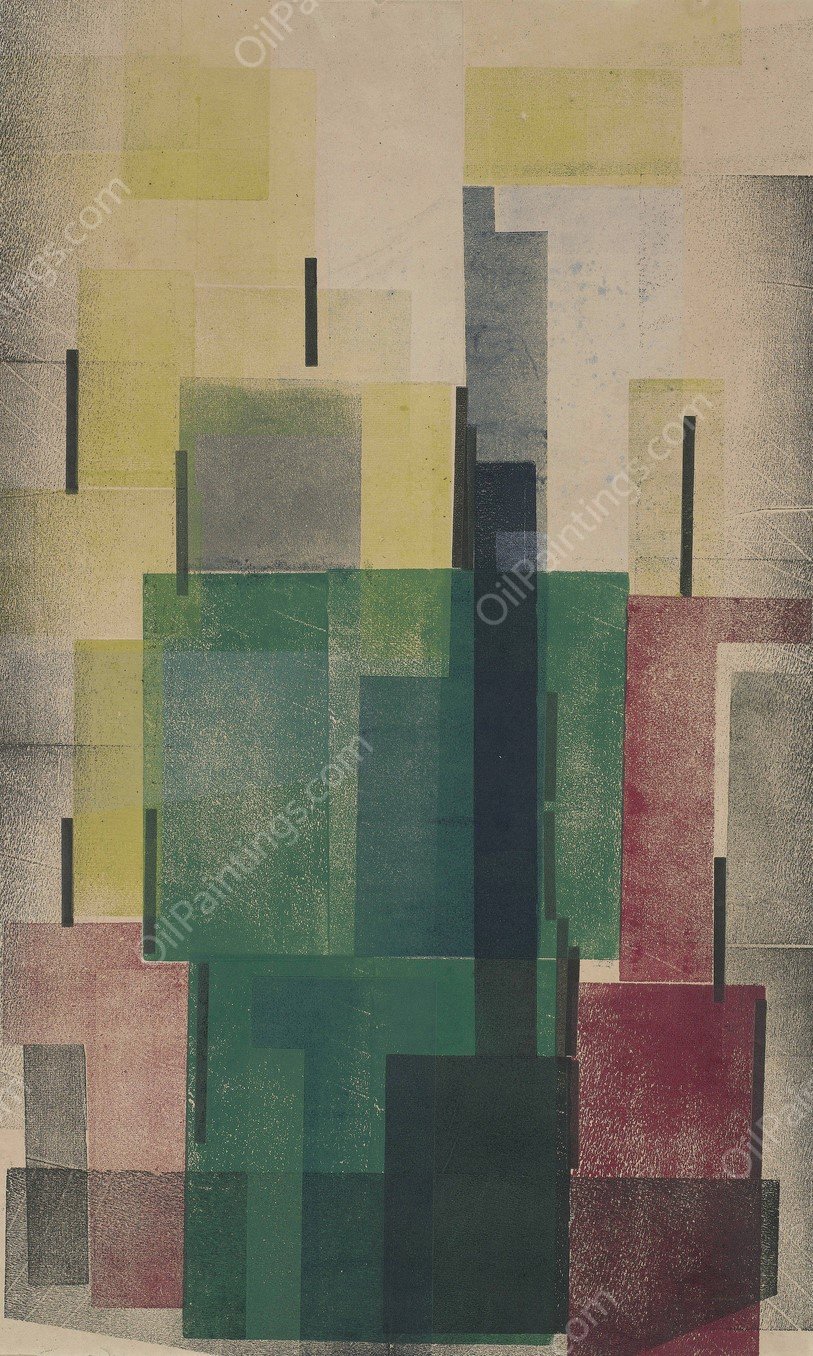 Composition  by Hendrik Nicolaas Werkman - Hand-Painted Oil Painting Reproduction