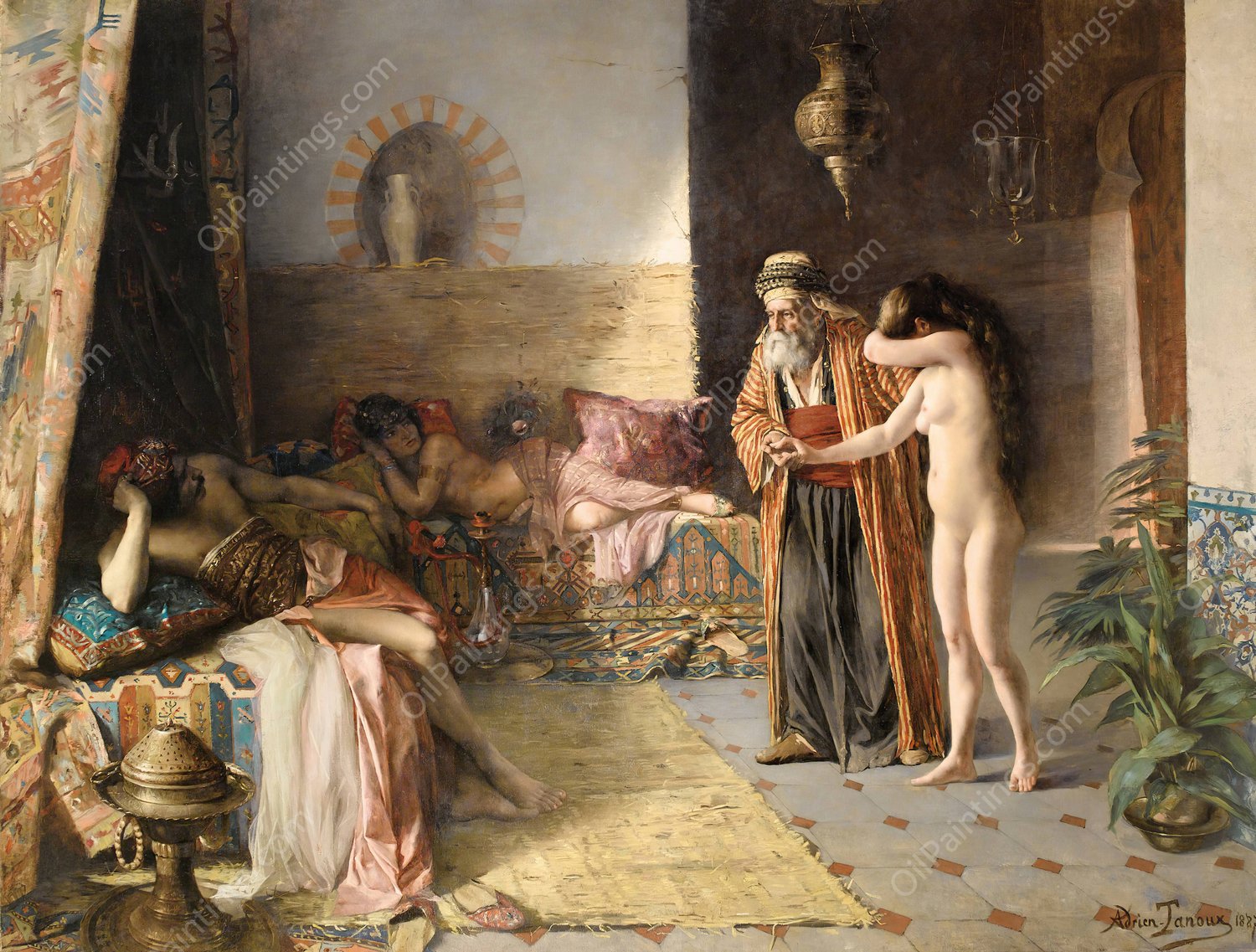 Namouna  by Henri Adrien Tanoux - Hand-Painted Oil Painting Reproduction