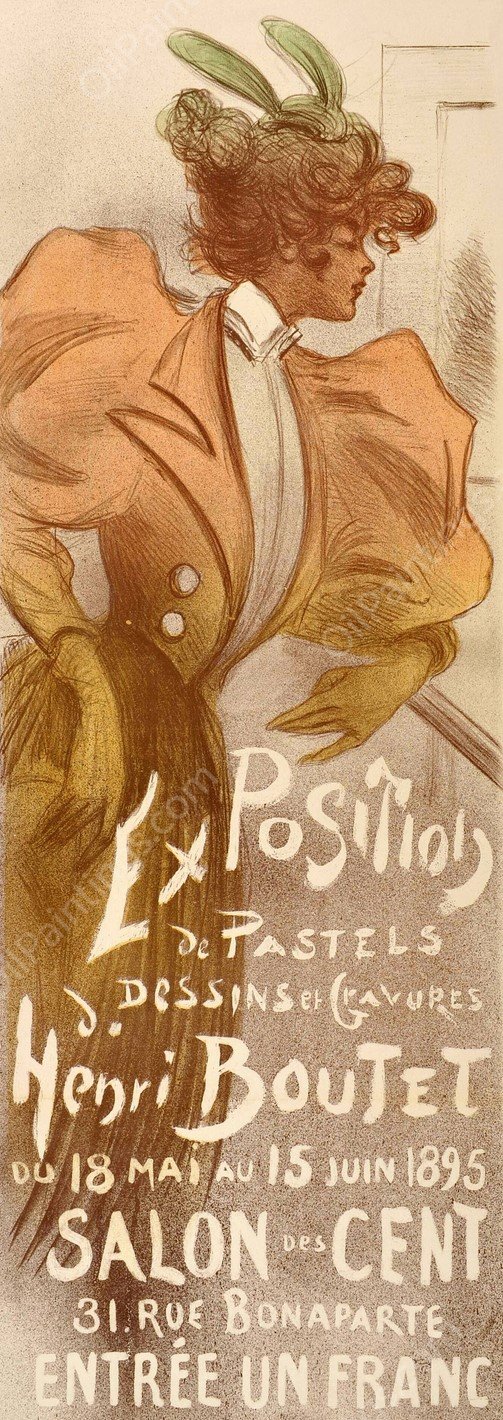 Salon des Cent  by Henri Boutet - Hand-Painted Oil Painting Reproduction