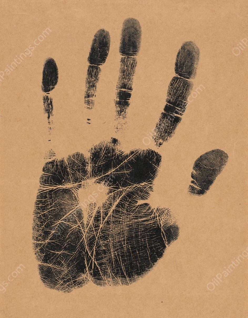 The Artist's Left Hand  by Henri-Charles Guerard - Hand-Painted Oil Painting Reproduction