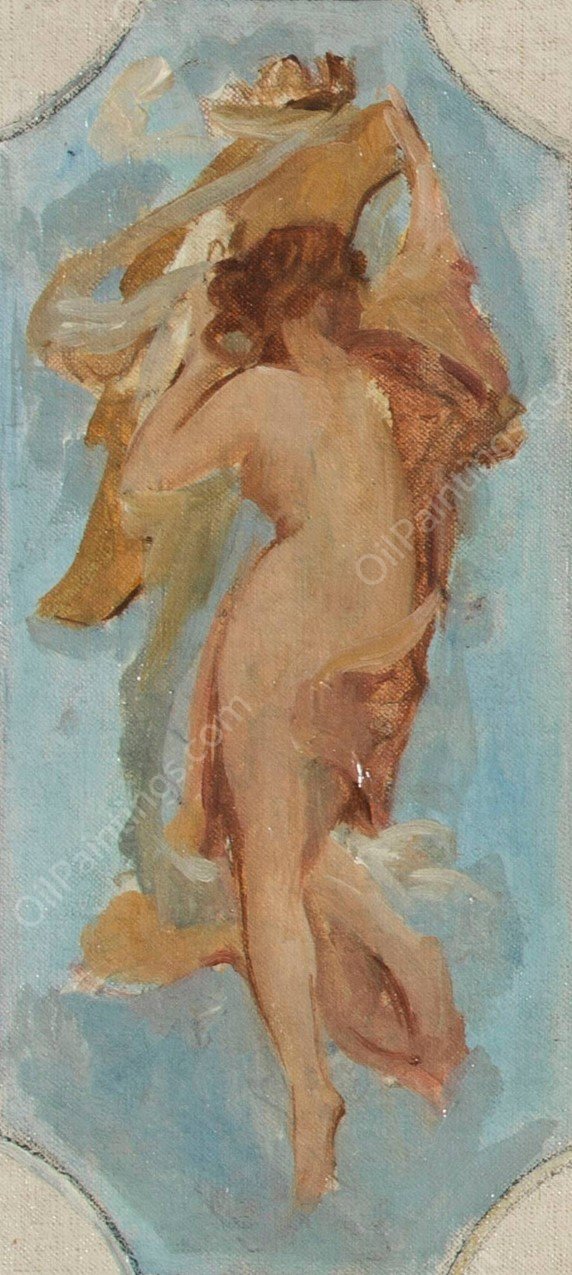 Allegorie des Arts  by Henri Courselles-Dumont - Hand-Painted Oil Painting Reproduction