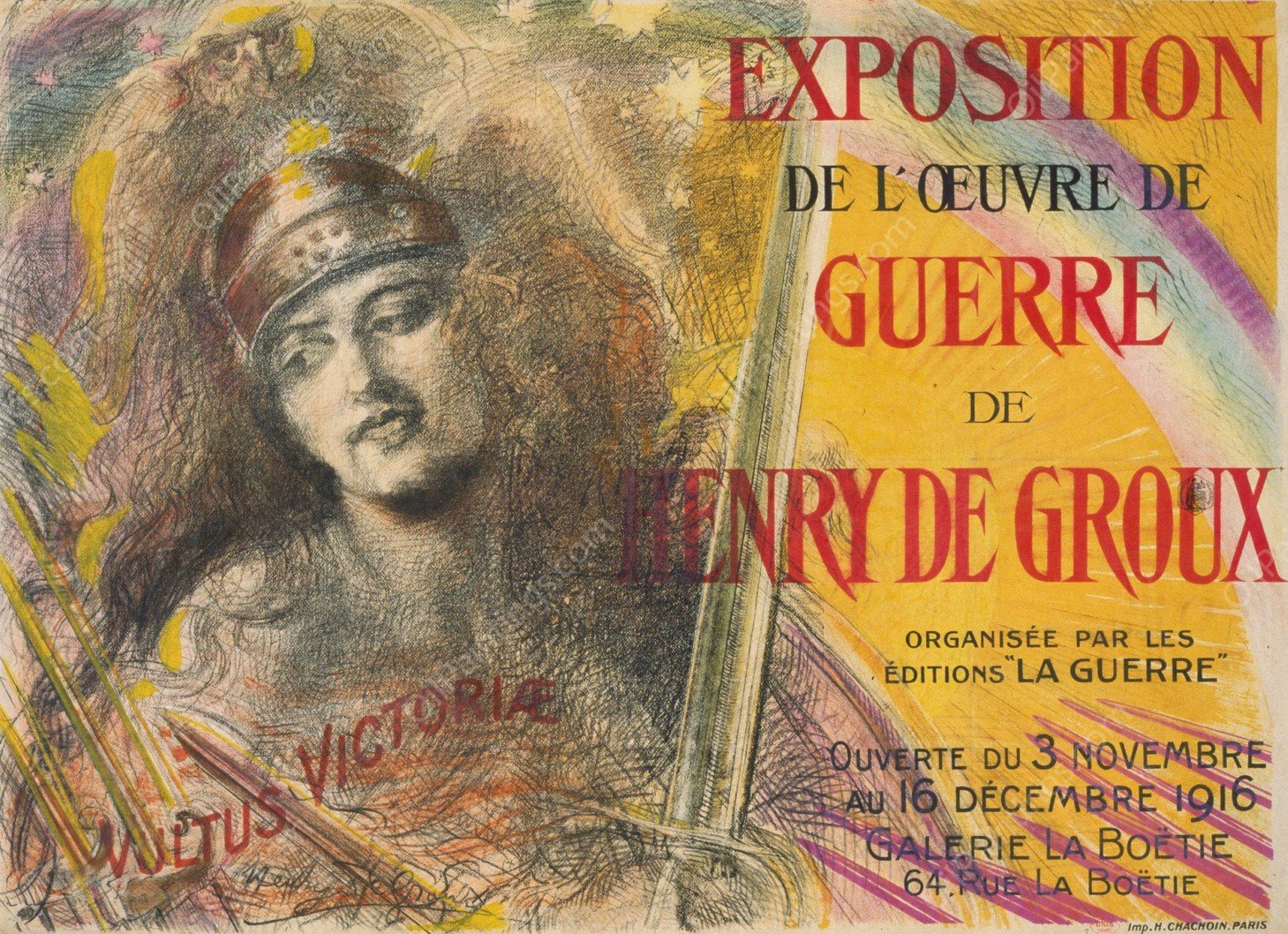 Exposition de l'oeuvre de guerre de Henry de Groux  by Henri De Groux - Hand-Painted Oil Painting Reproduction