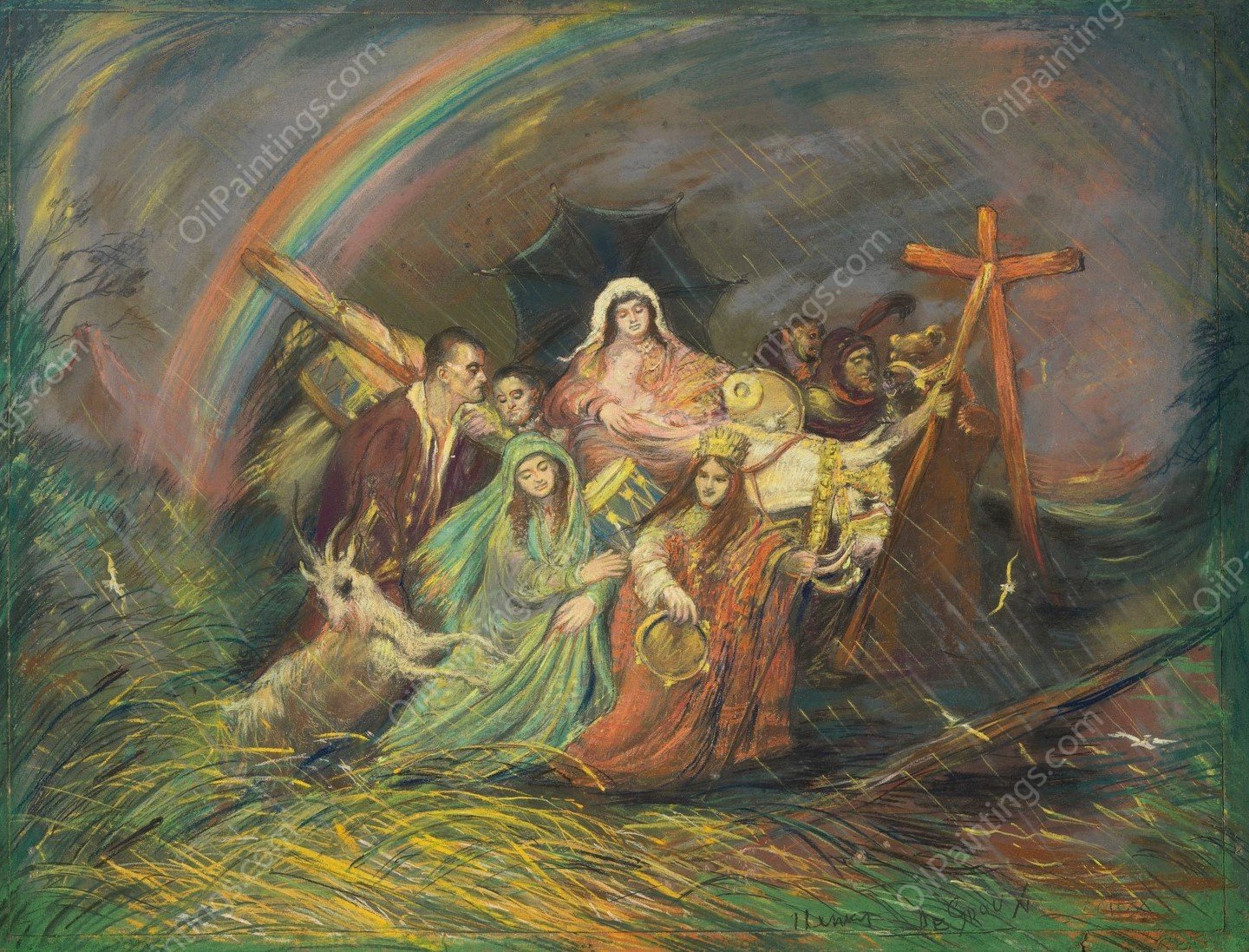 Gipsies by Henri De Groux - Hand-Painted Oil Painting Reproduction