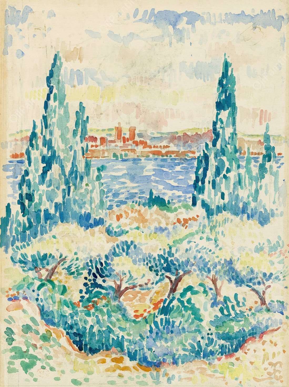 Antibes  by Henri-Edmond Cross - Hand-Painted Oil Painting Reproduction