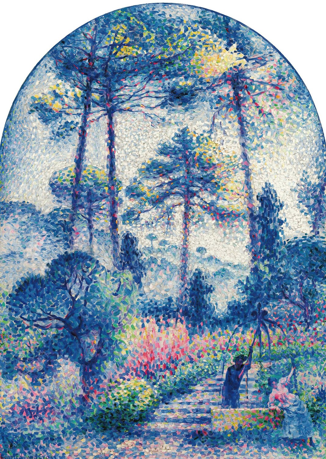 Le Jardin En Provence  by Henri-Edmond Cross - Hand-Painted Oil Painting Reproduction