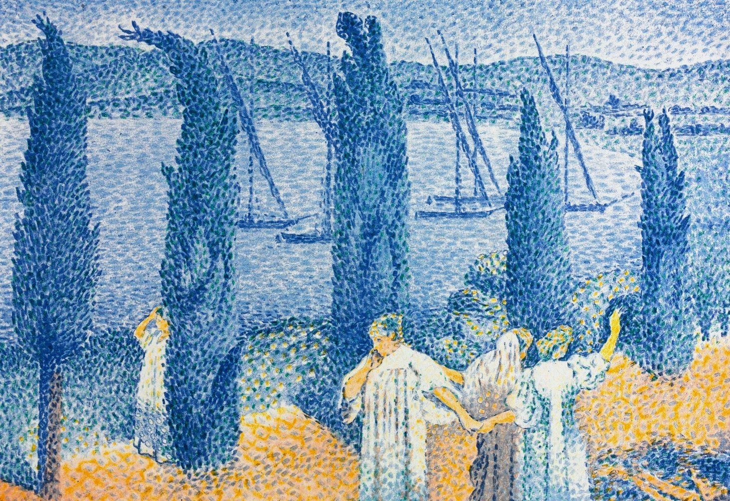 The Promenade  by Henri-Edmond Cross - Hand-Painted Oil Painting Reproduction