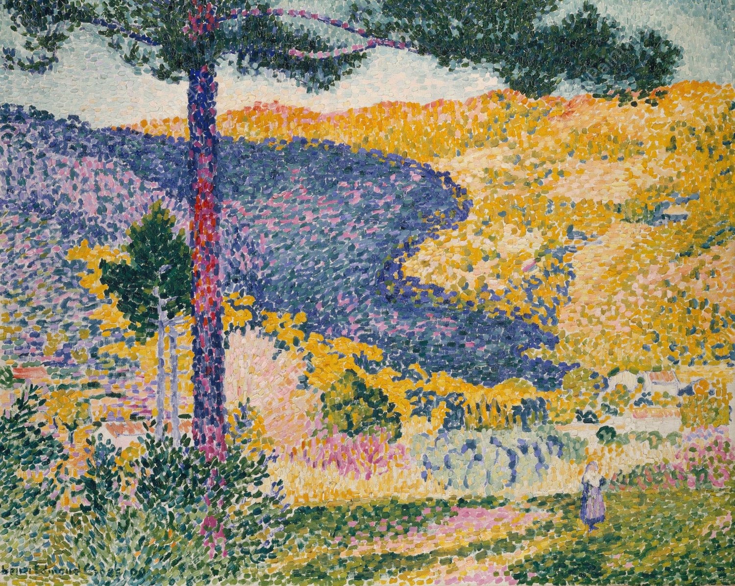 Valley with Fir  by Henri-Edmond Cross - Hand-Painted Oil Painting Reproduction