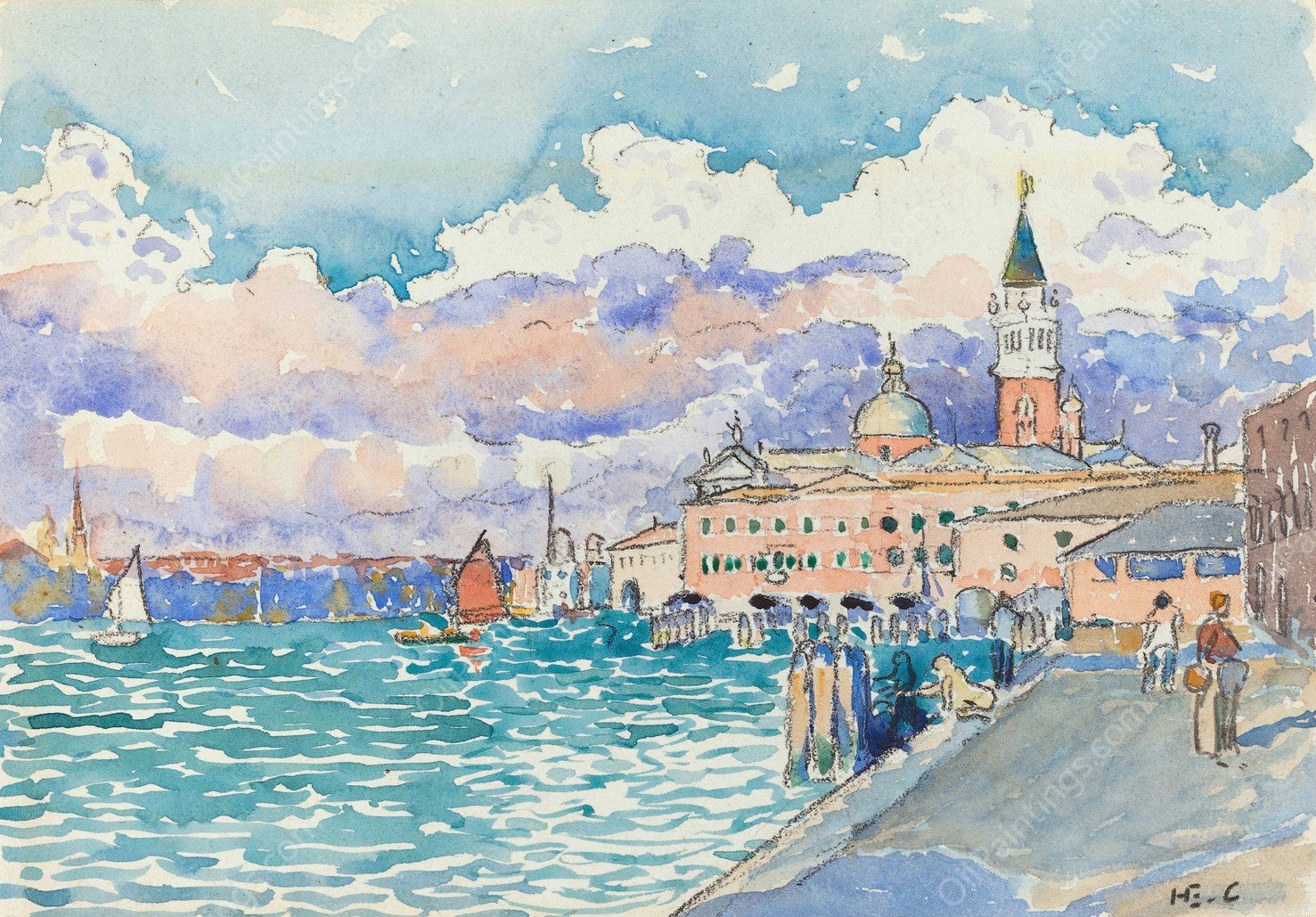 Venice  by Henri-Edmond Cross - Hand-Painted Oil Painting Reproduction