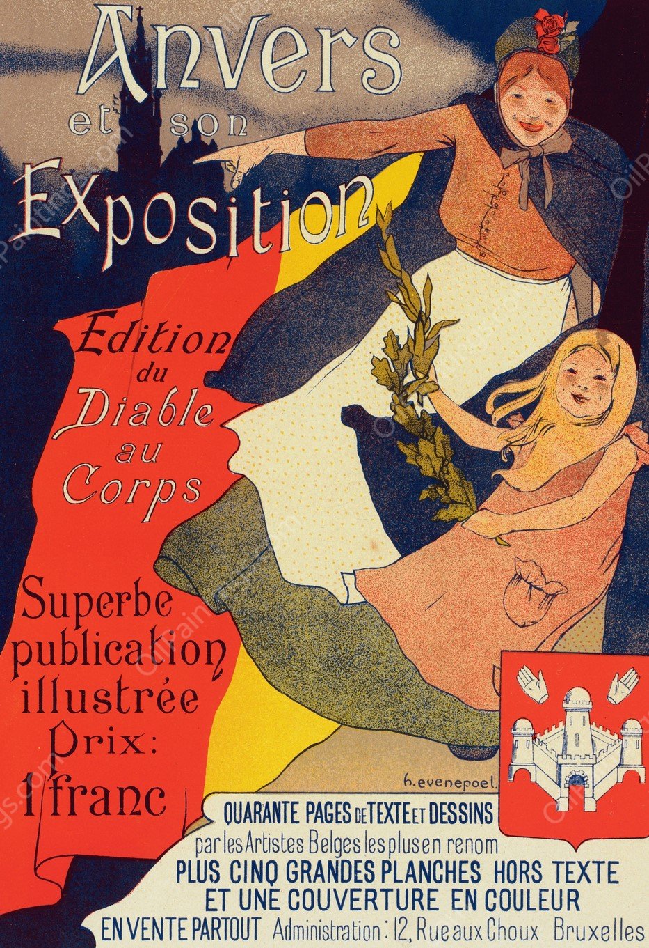 Anvers Et Son Exposition  by Henri Evenepoel - Hand-Painted Oil Painting Reproduction