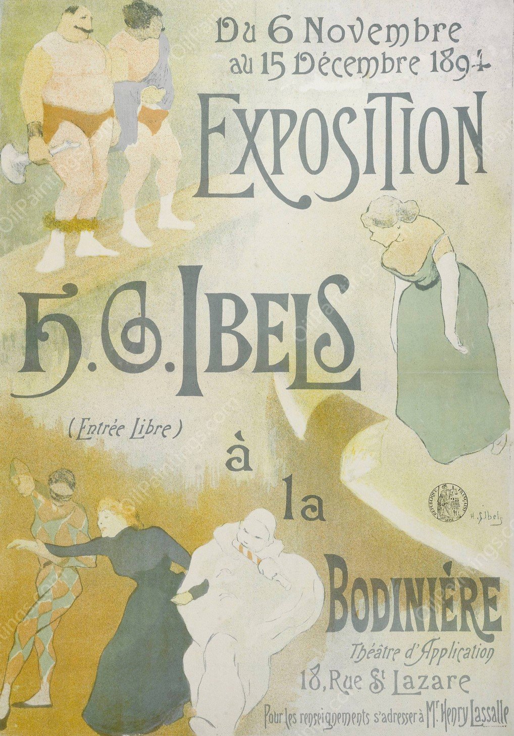 Exposition H.G. Ibels  by Henri-Gabriel Ibels - Hand-Painted Oil Painting Reproduction
