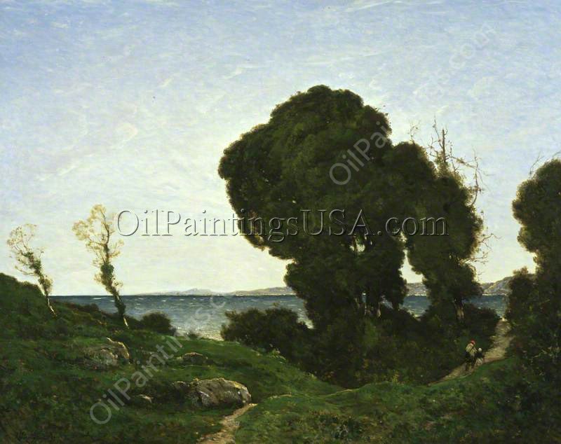 Sunshine on the Riviera by Henri Harpignies - Hand-Painted Oil Painting Reproduction