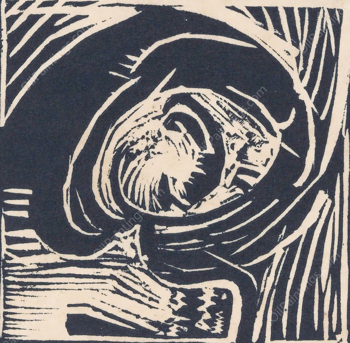 Kop van een figuur  by Henri Jonas - Hand-Painted Oil Painting Reproduction