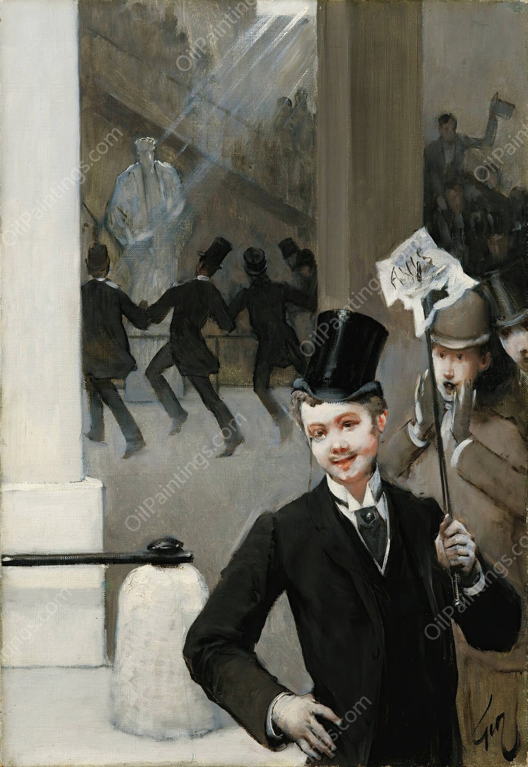 Student farandole by Henri-Jules-Jean Geoffroy - Hand-Painted Oil Painting Reproduction