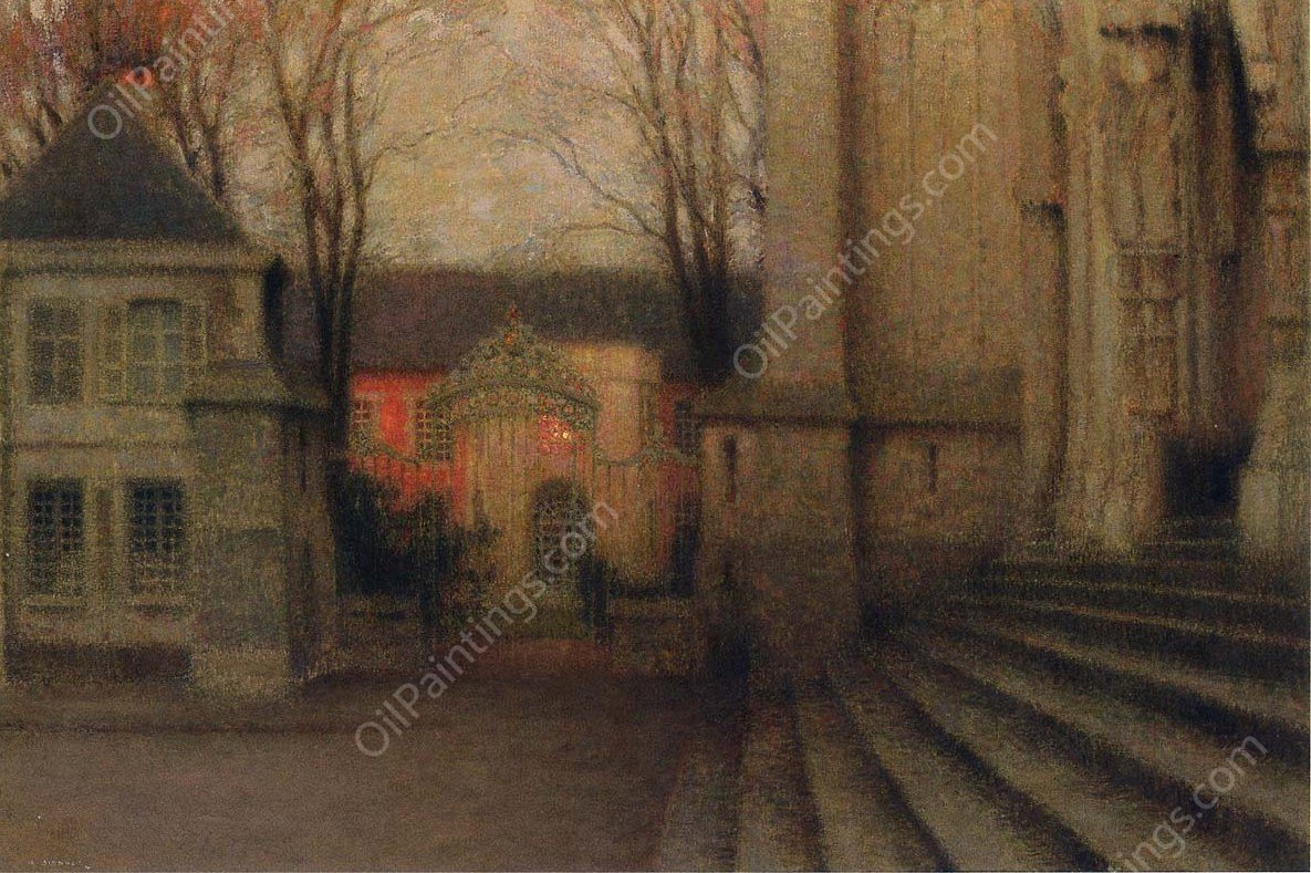 Steps at Chartes by Henri Le Sidaner - Hand-Painted Oil Painting Reproduction