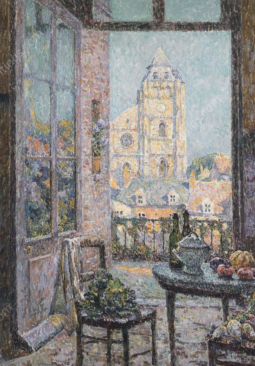 Table by the Window by Henri Le Sidaner - Hand-Painted Oil Painting Reproduction