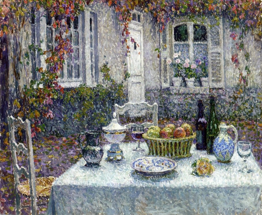 The Small Table by Henri Le Sidaner - Hand-Painted Oil Painting Reproduction