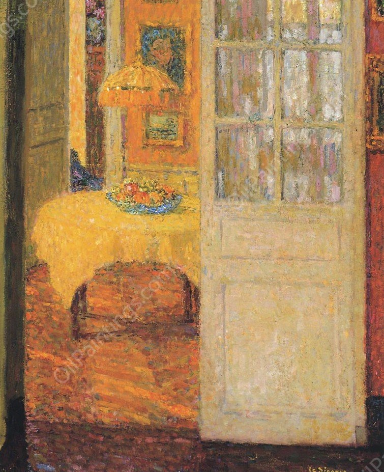 The Yellow Tablecloth by Henri Le Sidaner - Hand-Painted Oil Painting Reproduction