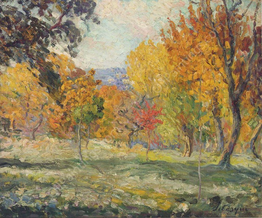 Landscape with Trees
 by Henri Lebasque - Hand-Painted Oil Painting Reproduction
