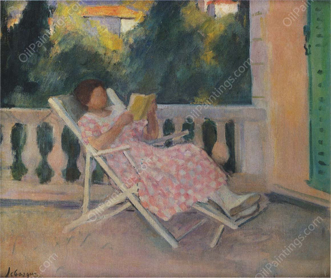 Lesson on the Terrace by Henri Lebasque - Hand-Painted Oil Painting Reproduction