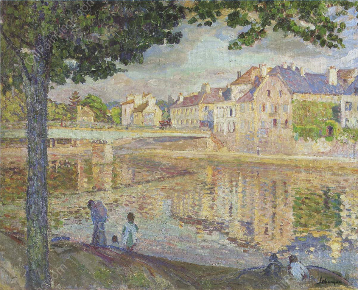 On the Marne River by Henri Lebasque - Hand-Painted Oil Painting Reproduction