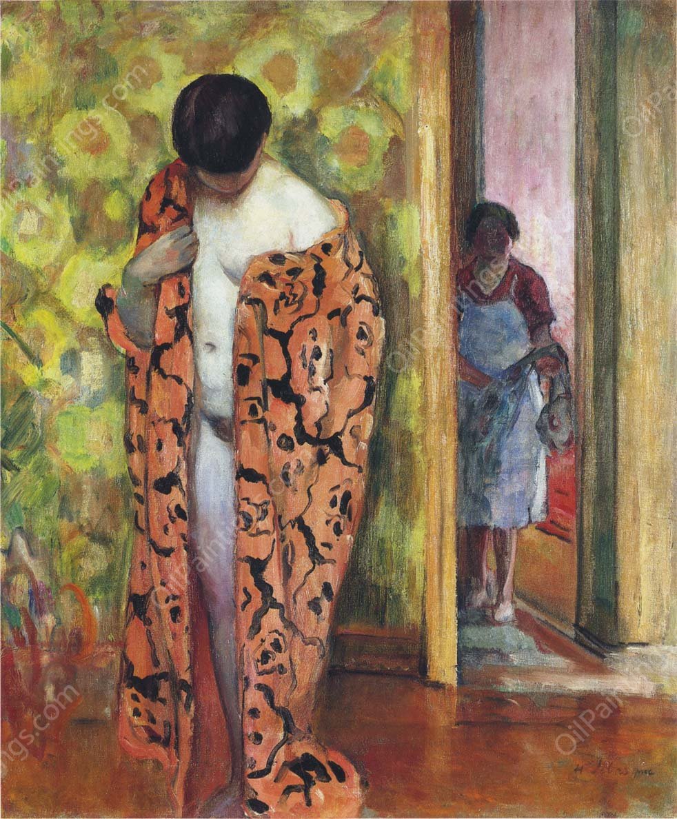 The Japanese Robe by Henri Lebasque - Hand-Painted Oil Painting Reproduction