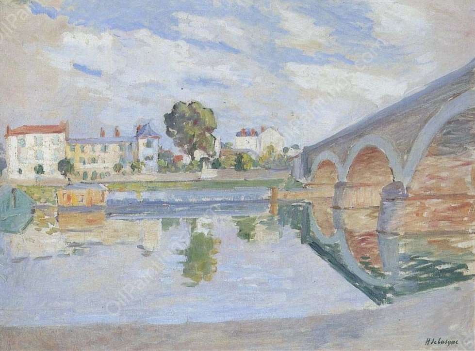 The Marne at Lagny by Henri Lebasque - Hand-Painted Oil Painting Reproduction
