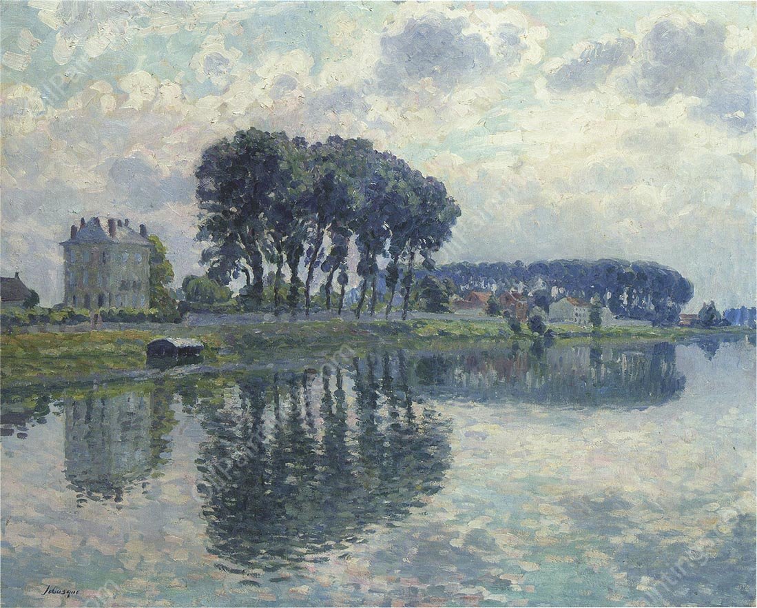 The Marne at Pomponne by Henri Lebasque - Hand-Painted Oil Painting Reproduction