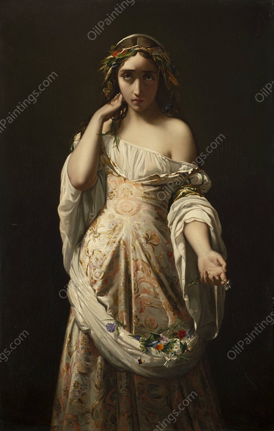 Ophelia  by Henri Lehmann - Hand-Painted Oil Painting Reproduction