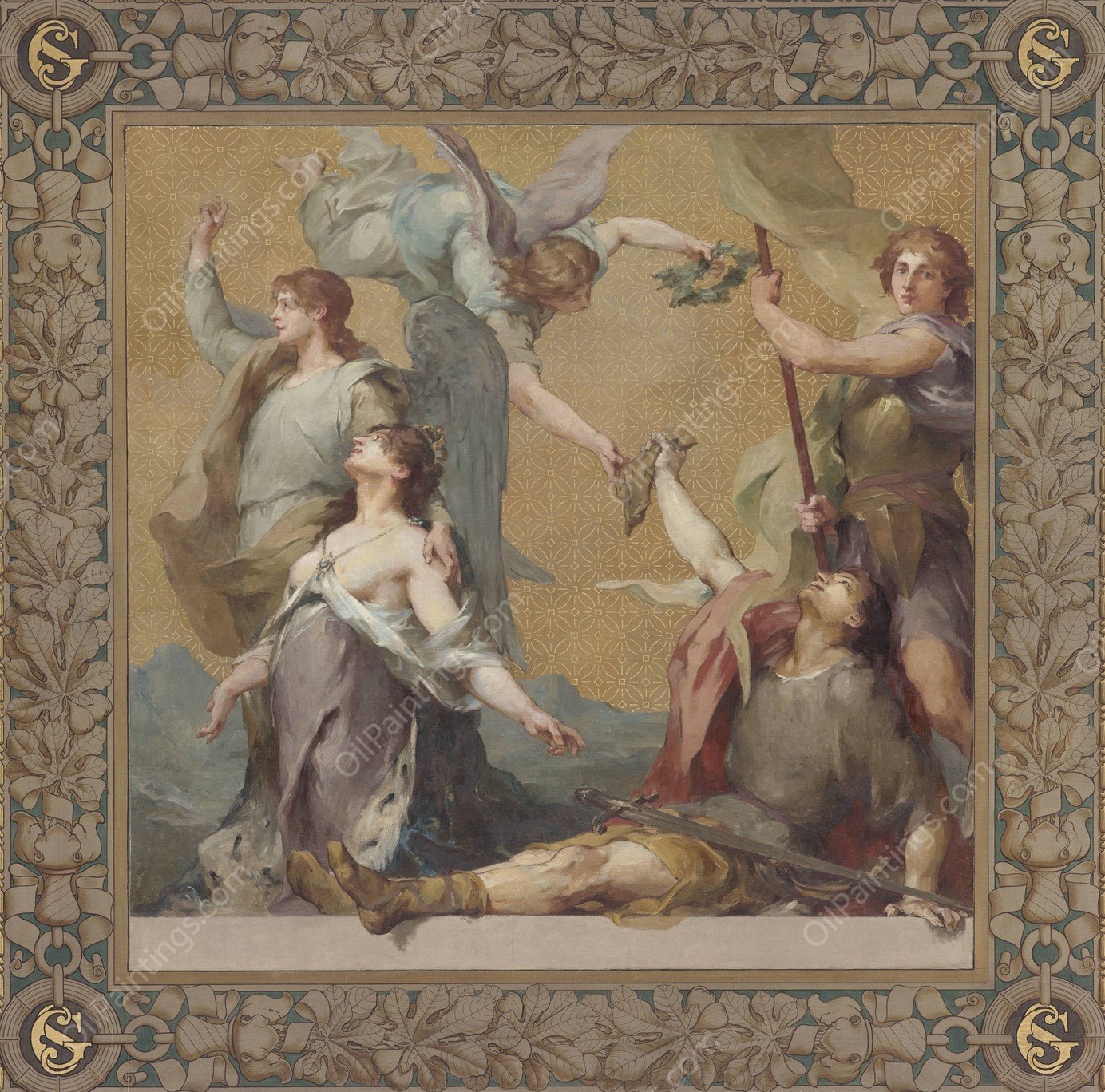 La mort de Roland by Henri Leopold Levy - Hand-Painted Oil Painting Reproduction