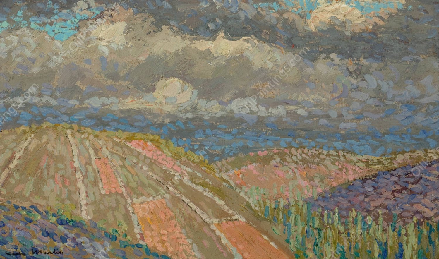 Etude de Causse du Lot  by Henri Martin - Hand-Painted Oil Painting Reproduction