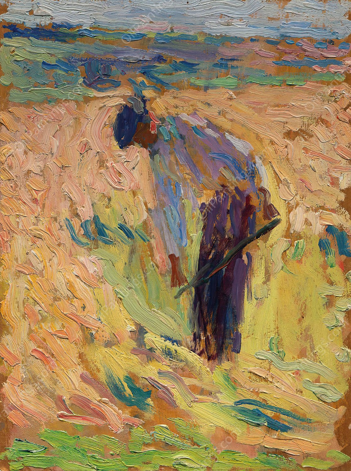 Etude pour 'La Moisson' by Henri Martin - Hand-Painted Oil Painting Reproduction