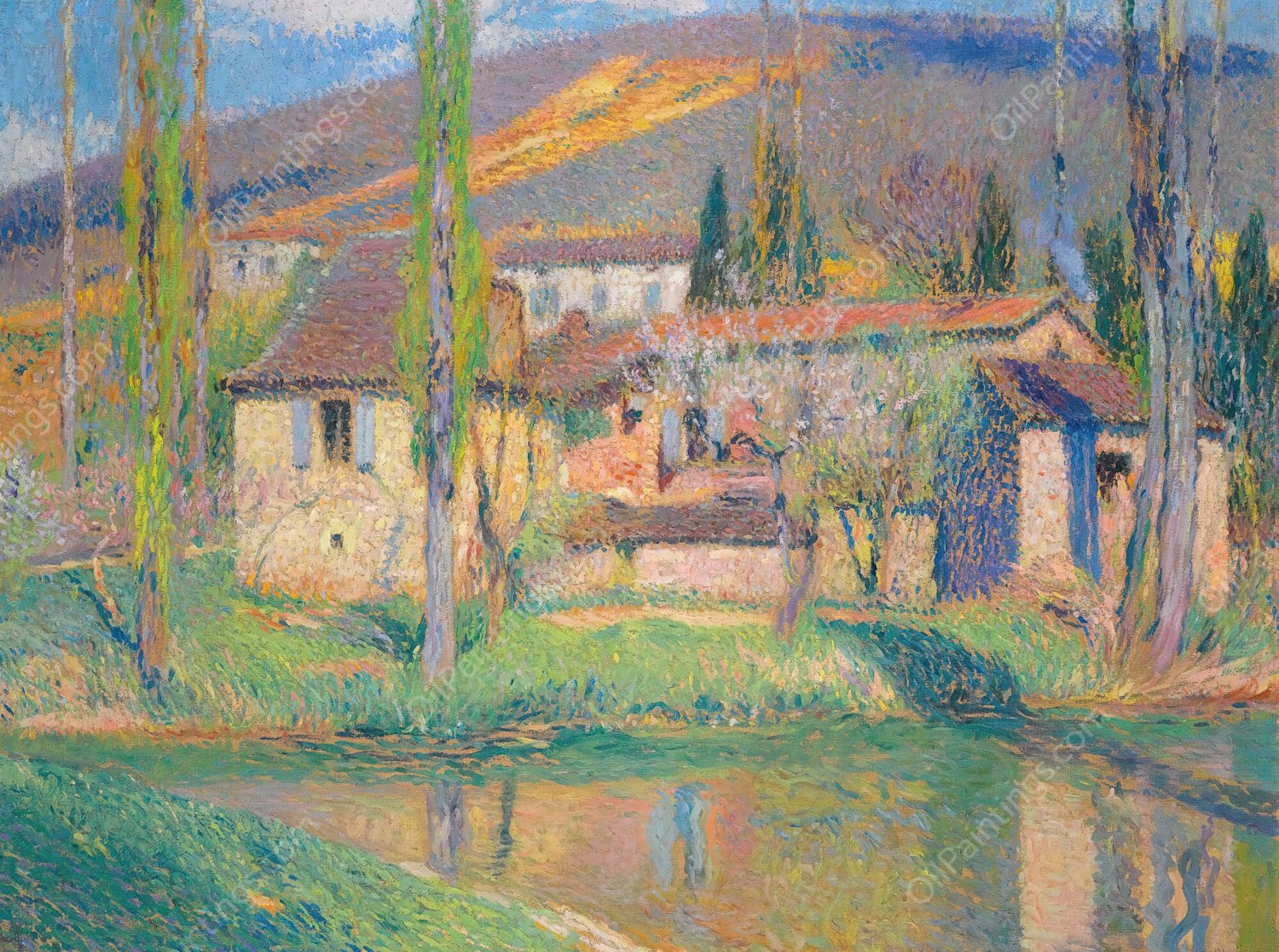 Labastide-Du-Vert  by Henri Martin - Hand-Painted Oil Painting Reproduction