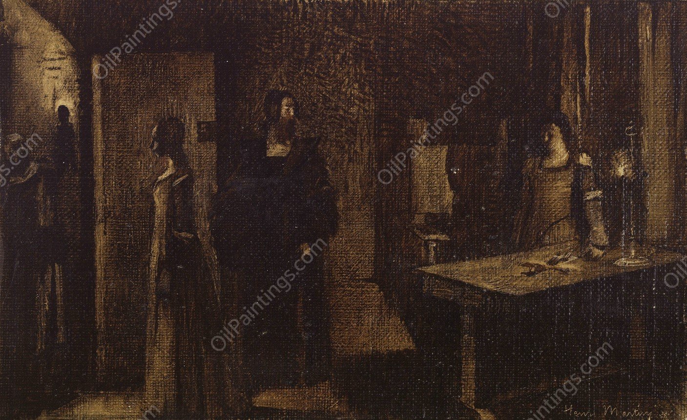 Le Crucifix  by Henri Martin - Hand-Painted Oil Painting Reproduction