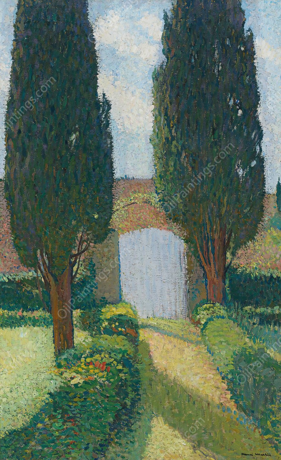Le Jardin De Marquayrol  by Henri Martin - Hand-Painted Oil Painting Reproduction