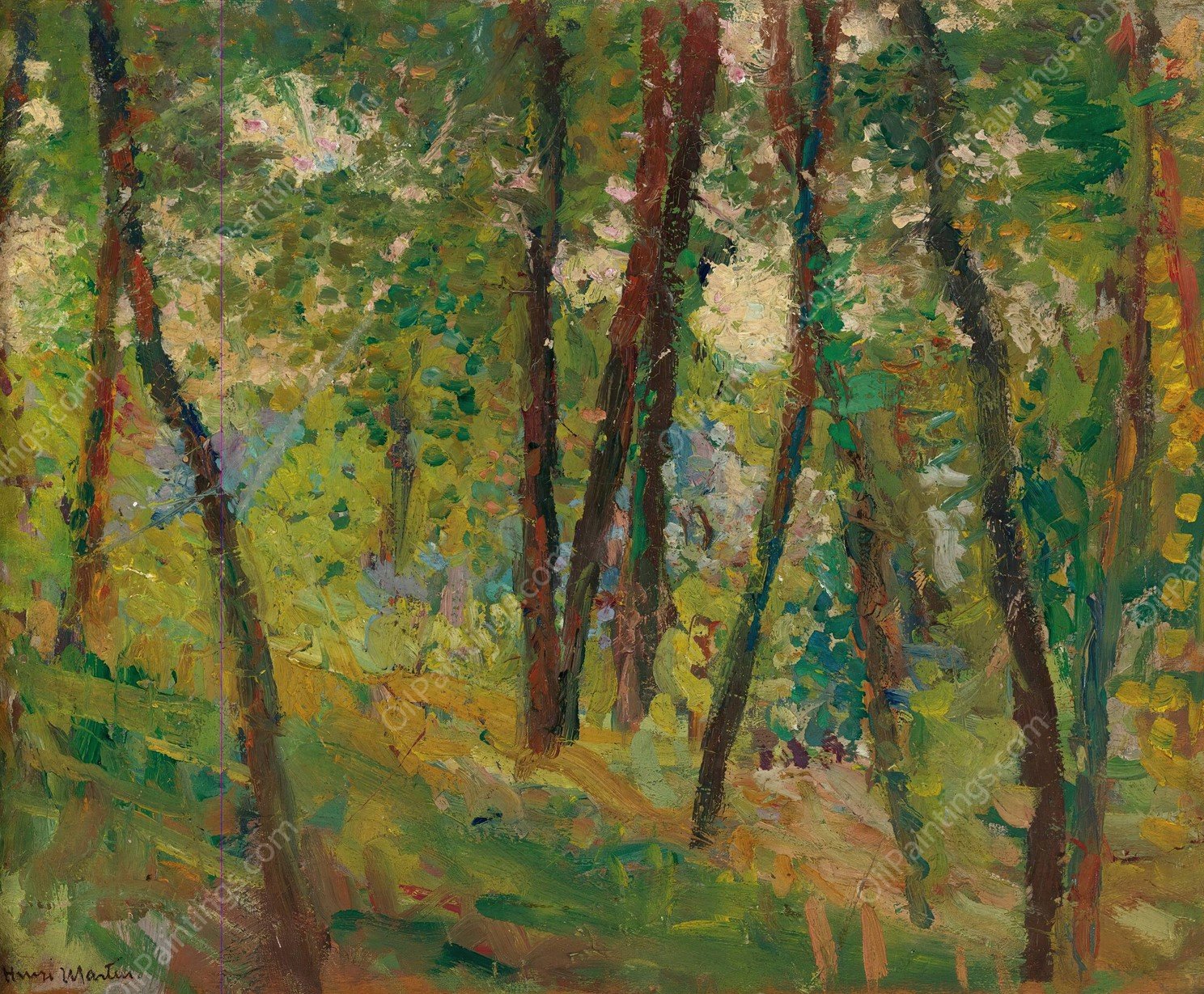 Sous-Bois by Henri Martin - Hand-Painted Oil Painting Reproduction