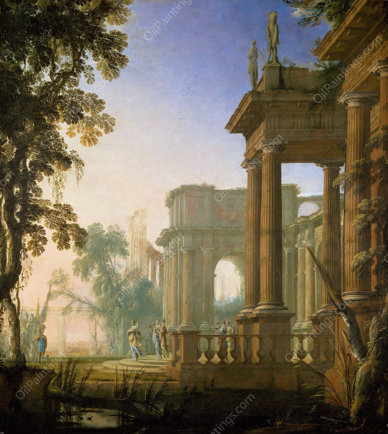 Jephthah And His Daughter  by Henri Mauperche - Hand-Painted Oil Painting Reproduction