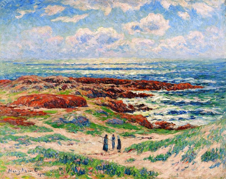 The Dunes of Tregune, Finistere by Henri Moret - Hand-Painted Oil Painting Reproduction