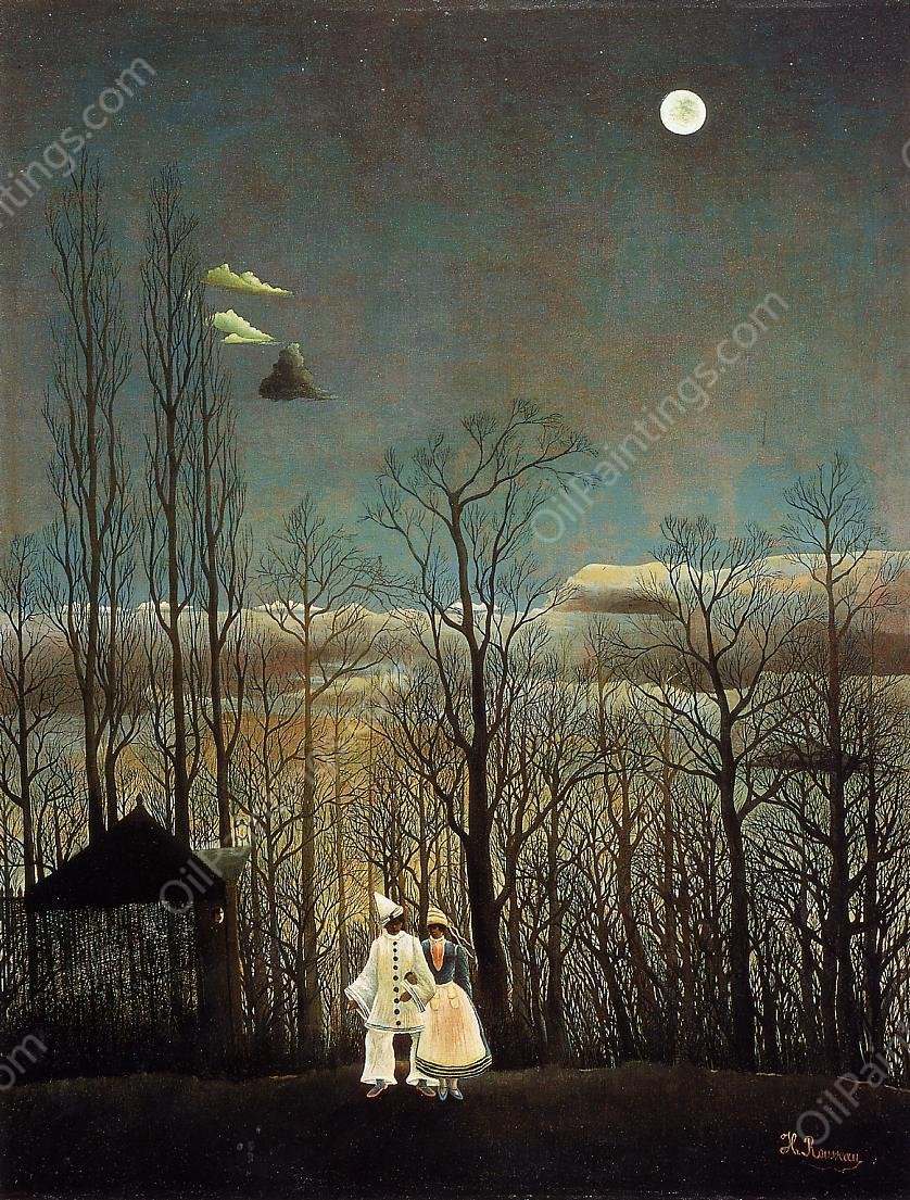 A Carnival Evening by Henri Rousseau - Hand-Painted Oil Painting Reproduction