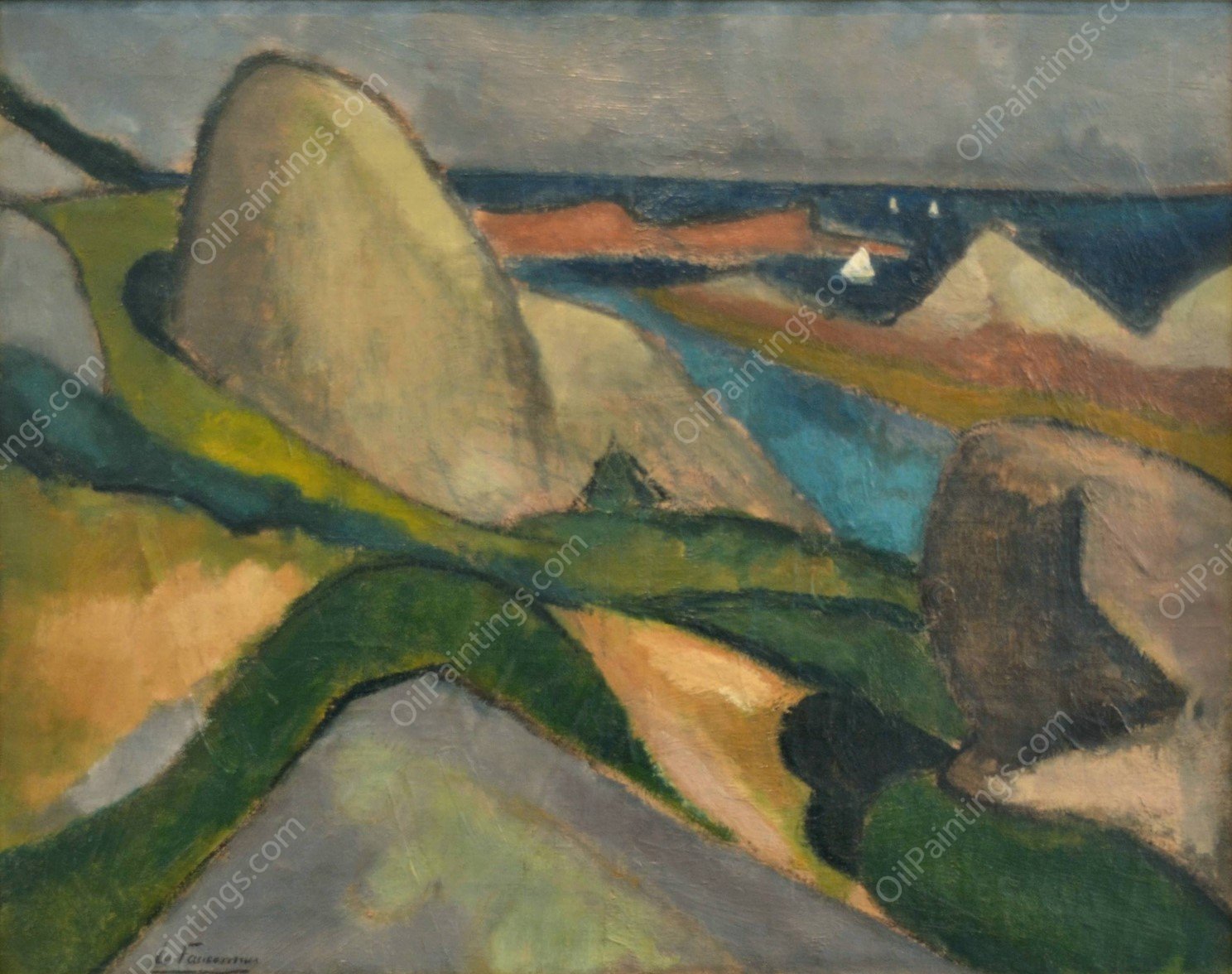 Ploumanac'h  by Henri Victor Gabriel Le Fauconnier - Hand-Painted Oil Painting Reproduction