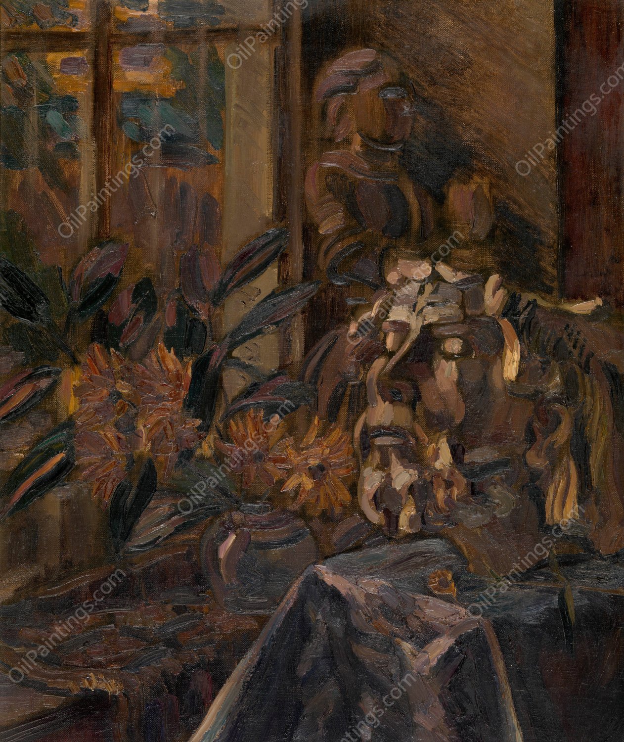 Still Life with Buste by Henri Victor Gabriel Le Fauconnier - Hand-Painted Oil Painting Reproduction