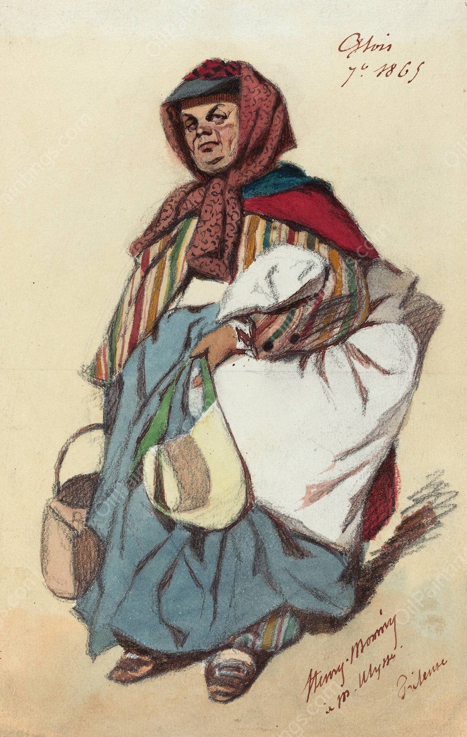 Artois  by Henry Bonaventure Monnier - Hand-Painted Oil Painting Reproduction