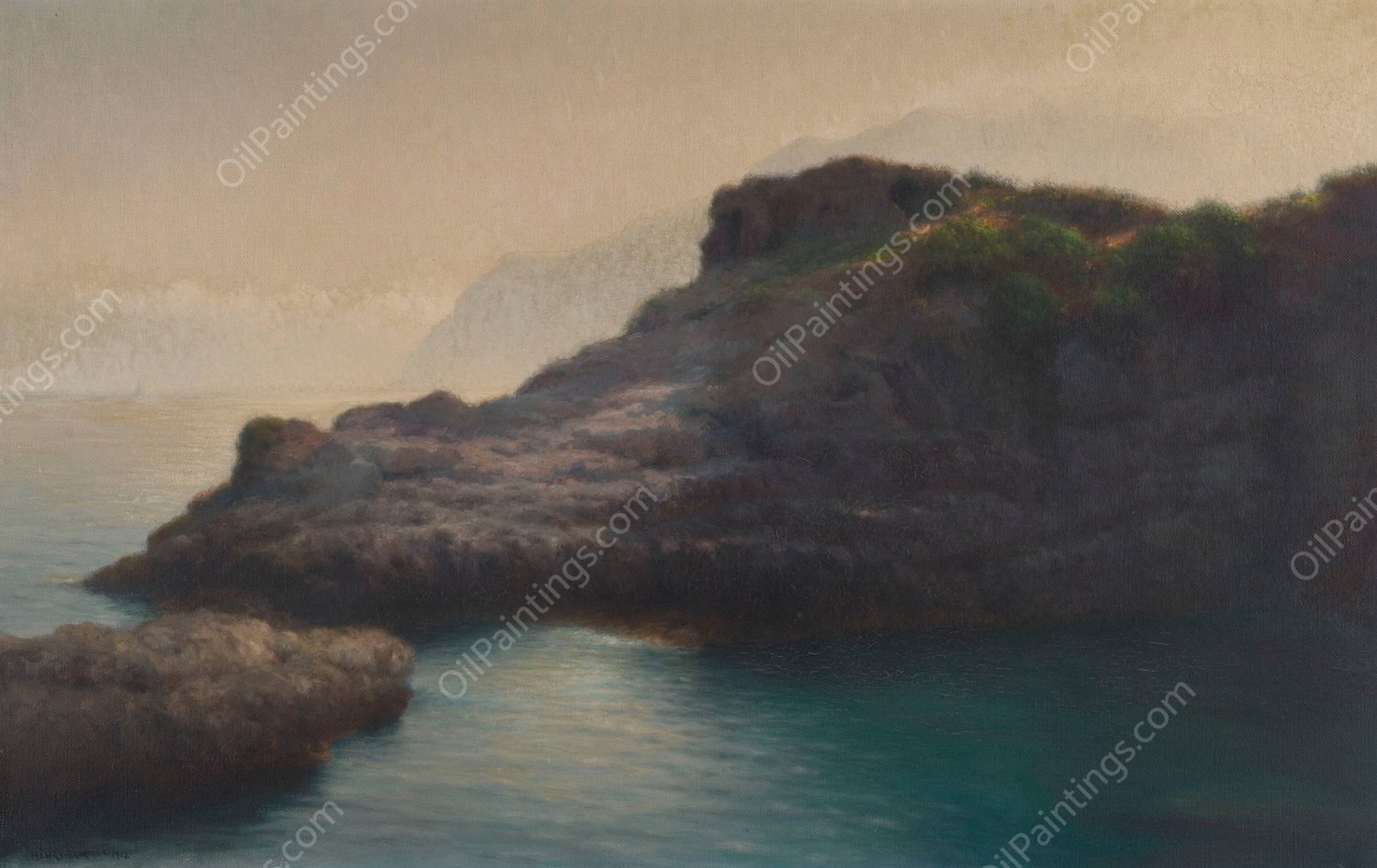 Cap De Sorrente  by Henry Brokman - Hand-Painted Oil Painting Reproduction