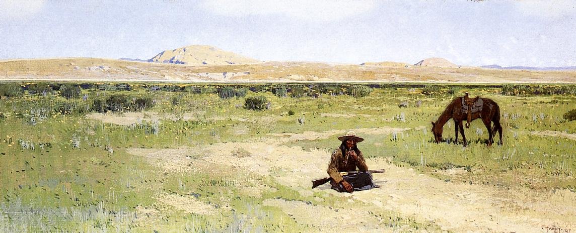 A Rest in the Desert by Henry Farny - Hand-Painted Oil Painting Reproduction