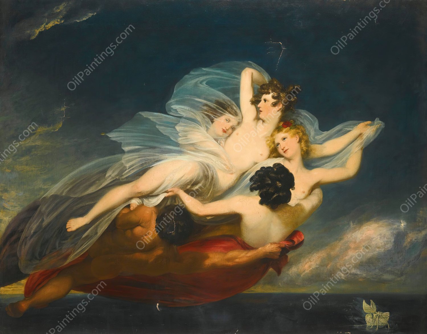 Hylas carried off by nymphs by Henry Howard - Hand-Painted Oil Painting Reproduction