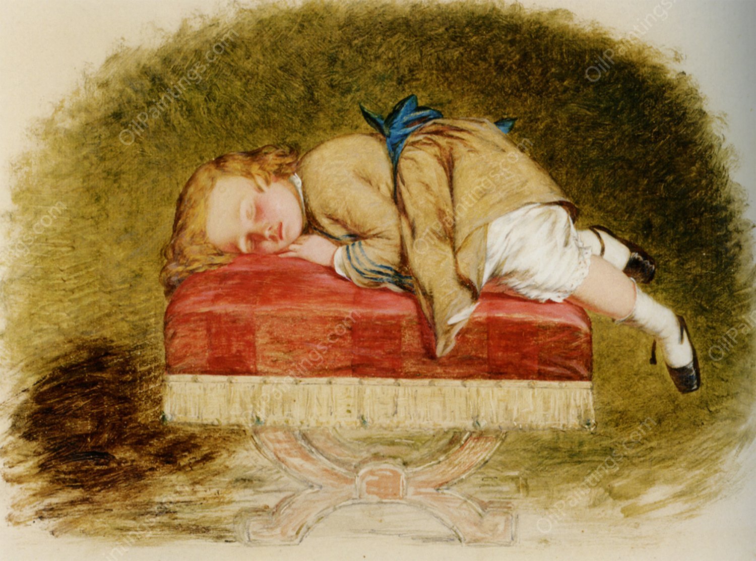 Exhausted by Henry Lejeune - Hand-Painted Oil Painting Reproduction