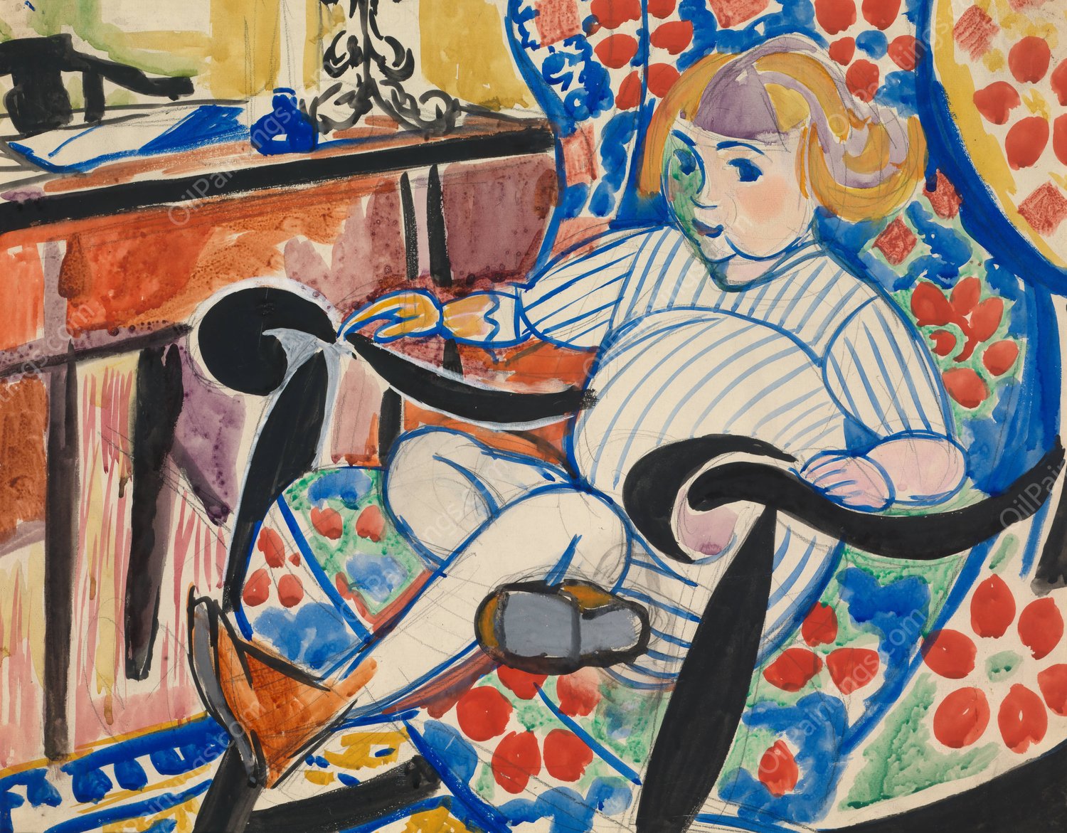 Gouache  by Henry Lyman Sayen - Hand-Painted Oil Painting Reproduction