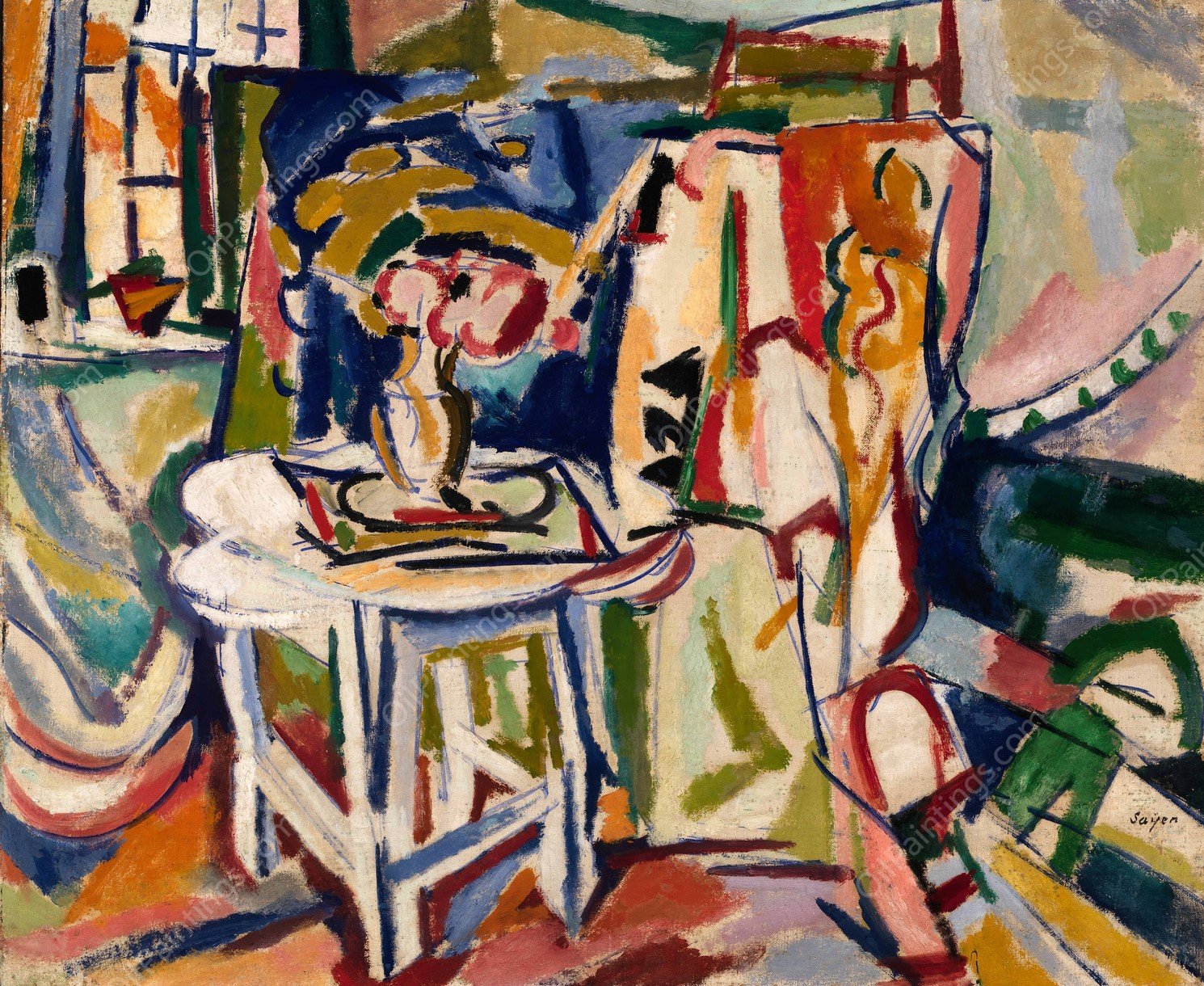 Interior  by Henry Lyman Sayen - Hand-Painted Oil Painting Reproduction