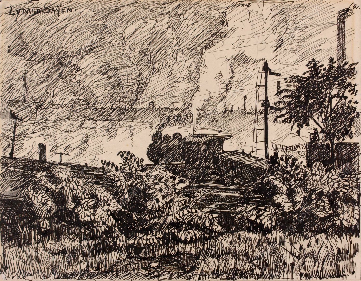 The Schuylkill no. 6  by Henry Lyman Sayen - Hand-Painted Oil Painting Reproduction